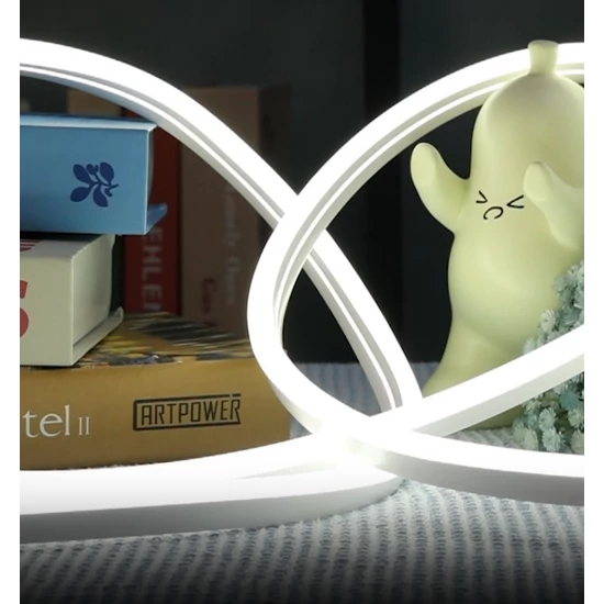 Neon 230V-os 50m-es LED szalag hideg fehér IP65 kültéri