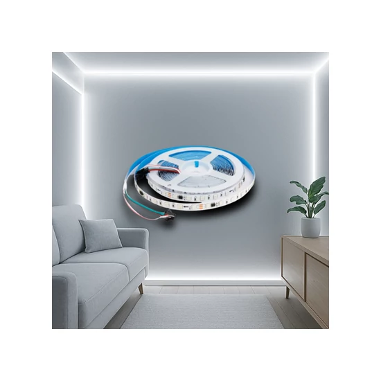 Digitális LED szalag futófény hideg fehér 24V 120 LED/m 10 W/m