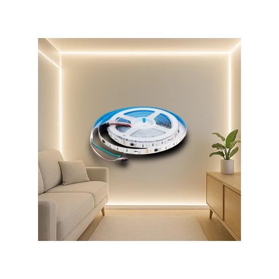 Digitális LED szalag futófény természetes fehér 24V 120 LED/m 10 W/m