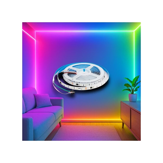 Digitális LED szalag futófény RGB 24V 60 LED/m 5 W/m