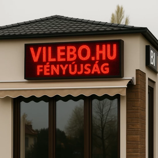 288x32CM kültéri LED fényújság, fényreklám programozható LED tábla piros