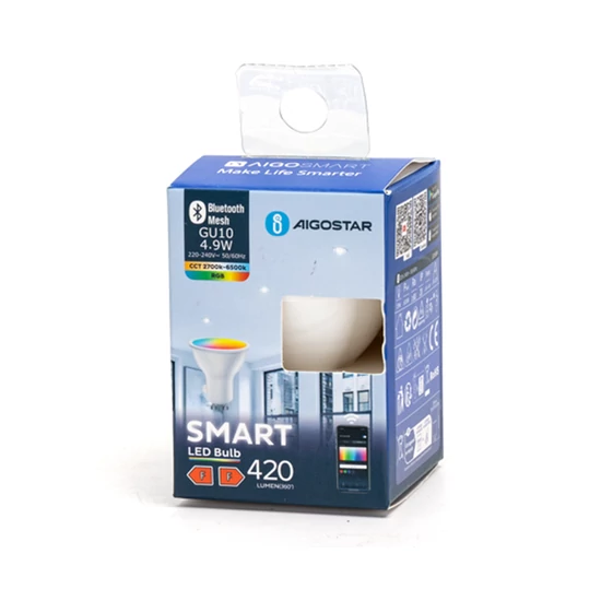 Gu10 4,9W RGB+CCT LED égő bluetooth