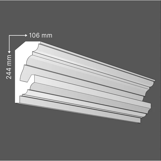 RV-08/C Rejtett világítás díszléc - mennyezetI