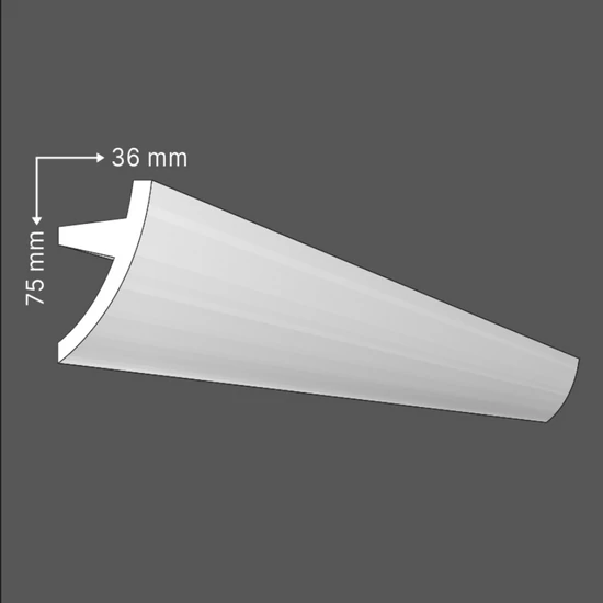 Poliuretán rejtett világítás díszléc (KF 502) ütésálló