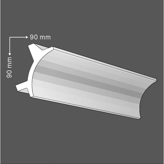 Poliuretán rejtett világítás díszléc (KF 703) ütésálló