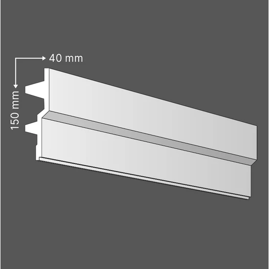 Poliuretán rejtett világítás díszléc (KF 709) ütésálló