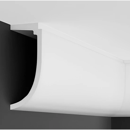 Poliuretán stukkó (P 882) kemény, holker díszléc sarokba, rejtett világításos