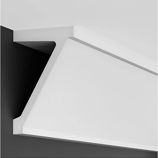 VILEBO Poliuretán stukkó (P 884) kemény, holker díszléc sarokba, rejtett világításos