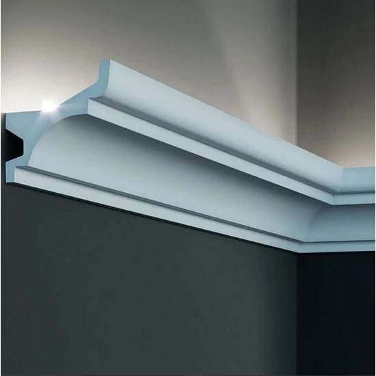 Poliuretán rejtett világítás díszléc (KF 716) ütésálló