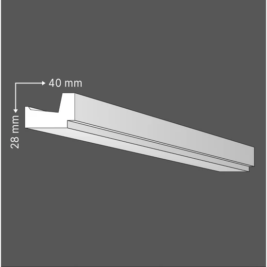 RV-42 - Rejtett világítás díszléc - oldalfal