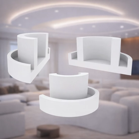 Sarok és mennyezeti dobozolás ovál végzáró elem 19cm