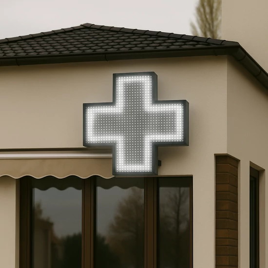 LED 100X100 Patika Kereszt, Kültéri, Fehér