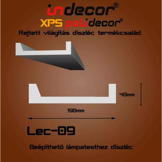 VILEC09 Beépíthető lámpatesthez díszléc