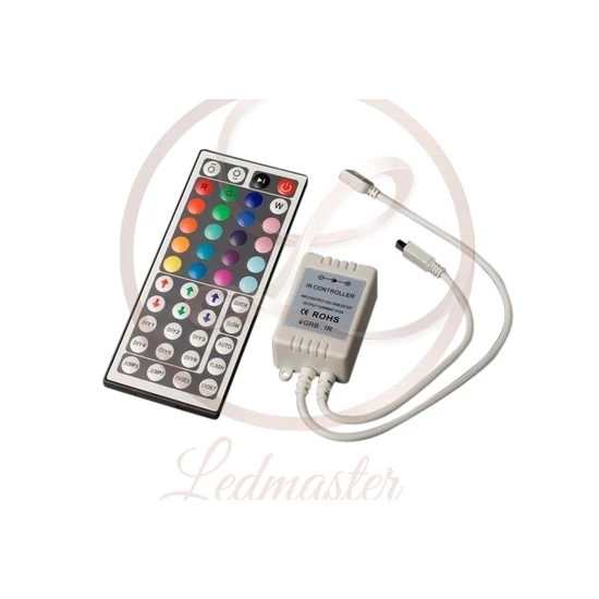 MasterLED - 44 gombos vezérlõ  vezeték nélküli RGB led lámpa vezérlõ  6A áramfelvétel  infra RGB led modul vagy szalag vezérlése