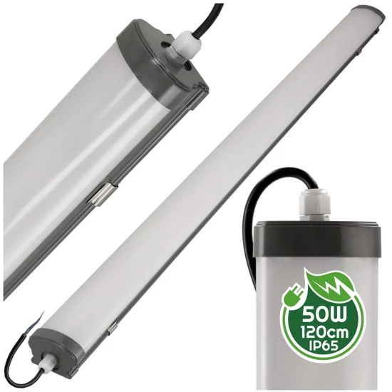 Berge LEO 50 W-os  120 cm-es  antracit színű  IP65  5000K  5000lm  por- és páramentes lámpa