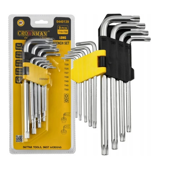 Crownman 9 db-os Torx Kulcskészlet