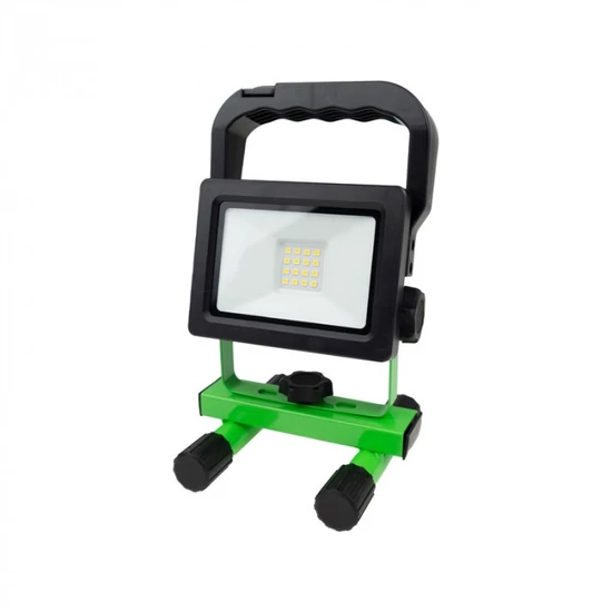 EcoLight 10 W-os natúrfehér hordozható LED reflektor  újratölthető akkumlátorral