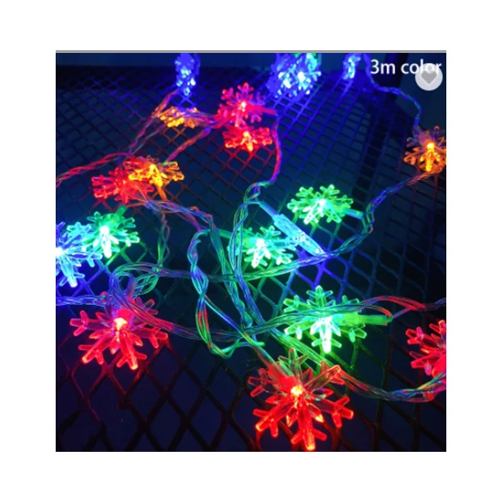 MasterLED RGB hópehely alakú fényfüzér 20 LED  3m