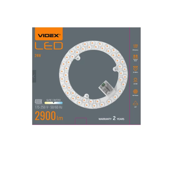 Videx 24W-os LED modul mennyezeti lámpához  4000K  2900lm