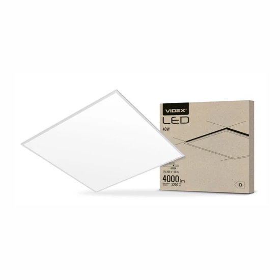 Videx 595 x 595-ös 40 W-os natúr fehér LED panel  4000lm  6000K