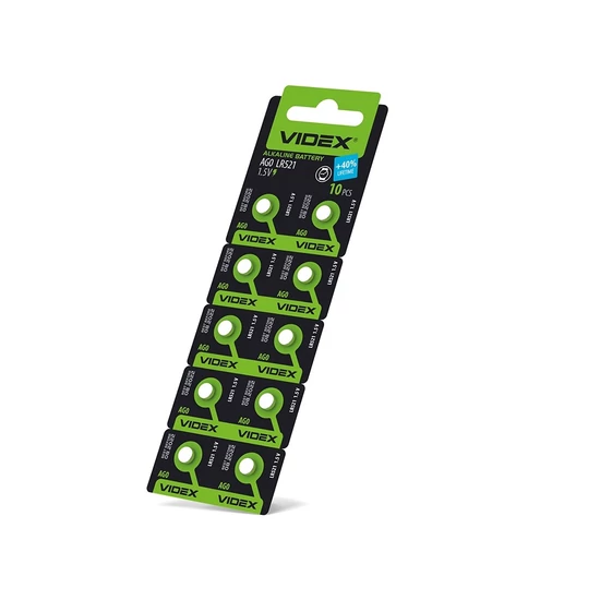 Videx AG0/LR521 10mAh alkáli gombelem (darabár  min. rendelhető mennyiség 10 db)