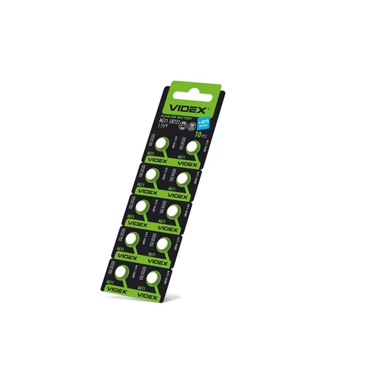 Videx AG11/LR721 20mAh alkáli gombelem (darabár  min. rendelhető mennyiség 10 db)