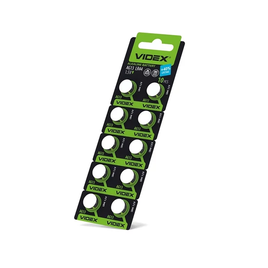Videx AG13/LR44 158mAh alkáli gombelem (darabár  min. rendelhető mennyiség 10 db)