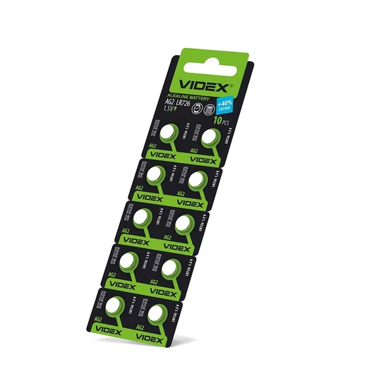 Videx AG2/LR726 25mAh alkáli gombelem (darabár  min. rendelhető mennyiség 10 db)