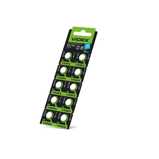 Videx AG6/LR921 25mAh alkáli gombelem (darabár  min. rendelhető mennyiség 10 db)