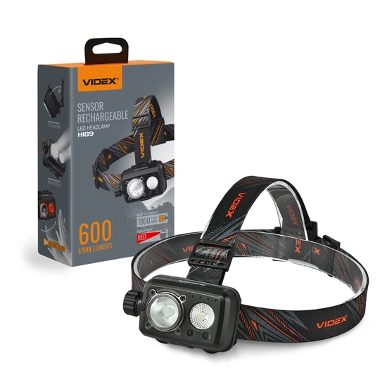 Videx LED Fejlámpa újratölthető akkumulátorral  600 lm  5000K  H189