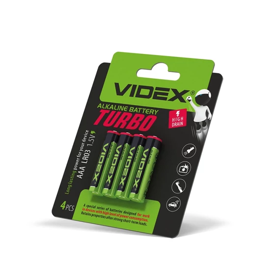 Videx LR03T/AAA alkáli elem (darabár  min. rendelhető mennyiség 4 db)