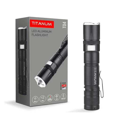 Videx TITANUM hordozható LED zseblámpa  6500K  300lm  TLF-T04