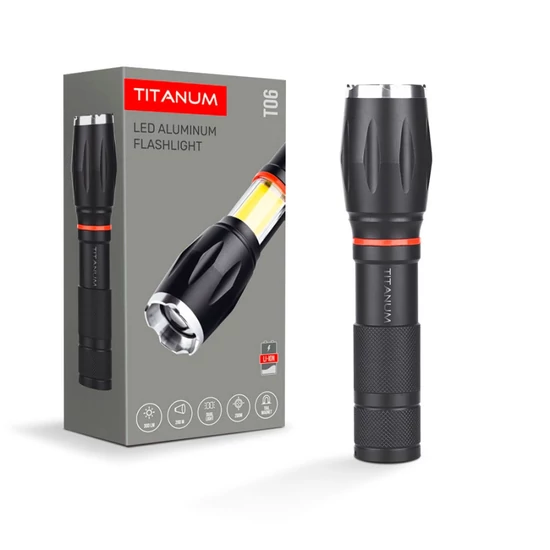 Videx TITANUM hordozható LED zseblámpa  6500K  300lm  TLF-T06