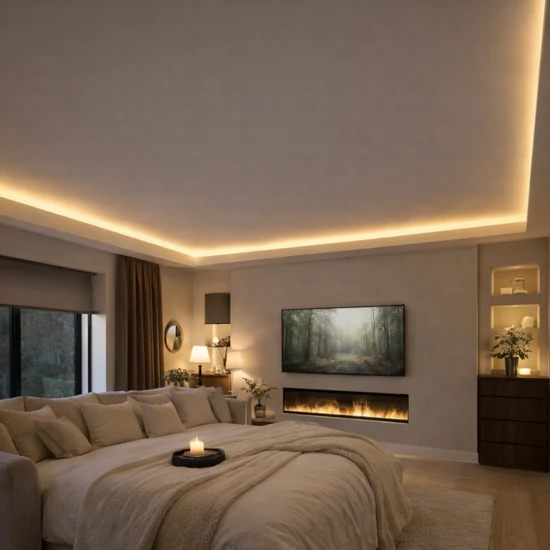 10m-es Meleg fehér 4W/m, 60led/m hangulatvilágítás LED szalag szett