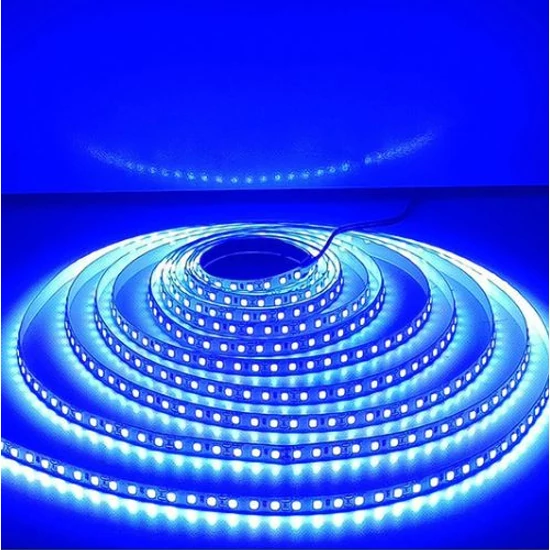 LED szalag kültéri 12V, 9W, 128LED, 1390Lm, IP65, Kék