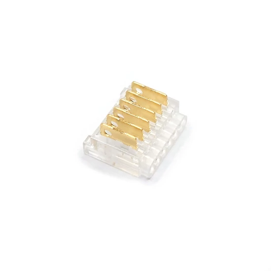 COB LED Szalag átlátszó betápcsatlakozó 12 mm 6 pin szalag+vezeték