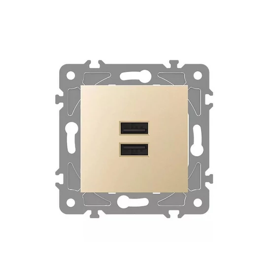 ELDLUX ELDGROUND 2×USB töltő ajzat type A 2.1A/2×1.05A arany