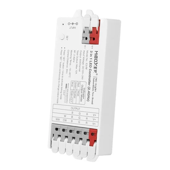 Miboxer 3 Az 1-Ben RGB/RGBW/RGBW-CCT Led Zóna Vezérlő DC5-24V 10A