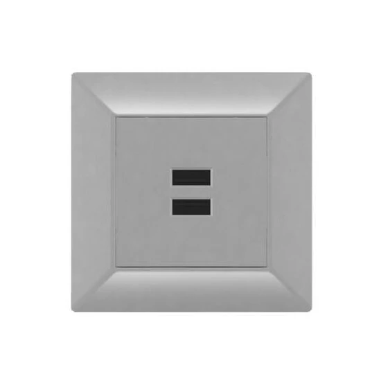 ELDGROUND 2xUSB töltő ajzat ezüst