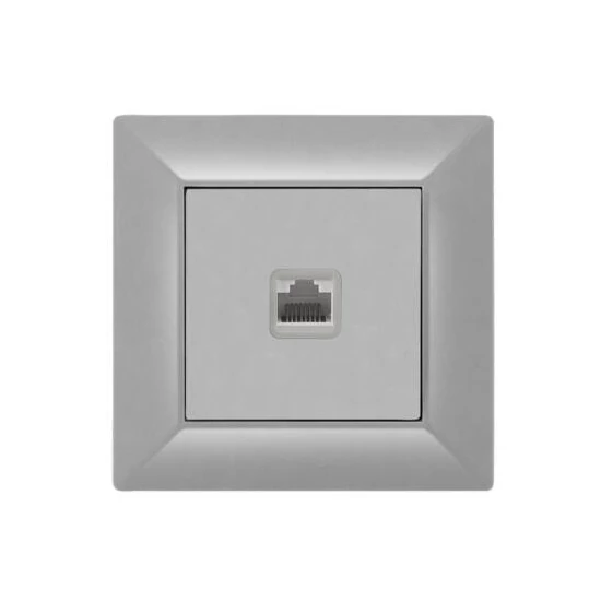 ELDGROUND 1 x RJ45 Cat. 5e UTP aljzat ezüst