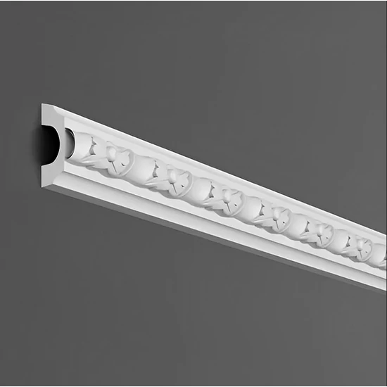 Poliuretán díszléc (CR 710) oldalfali, mennyezeti stukkó ütésálló anyagból