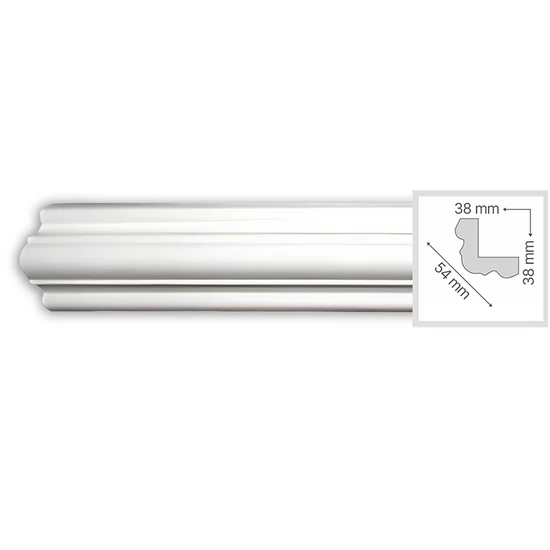 Plus ütésálló élvédő díszléc, díszes sarokvédő (Corner-1-AB132)