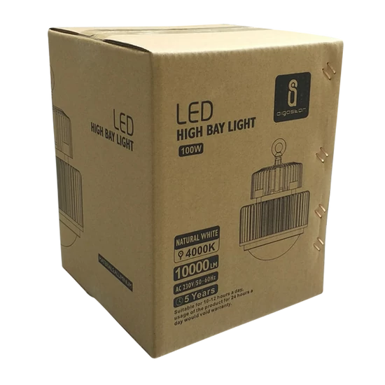 100W LED csarnokvilágító lámpa 4000K természetes fehér