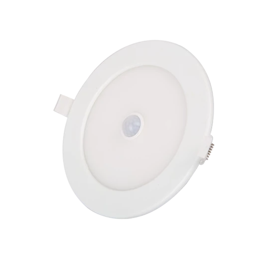 12W Süllyeszthető kerek LED panel mozgásérzékelővel 6000K hideg  fehér
