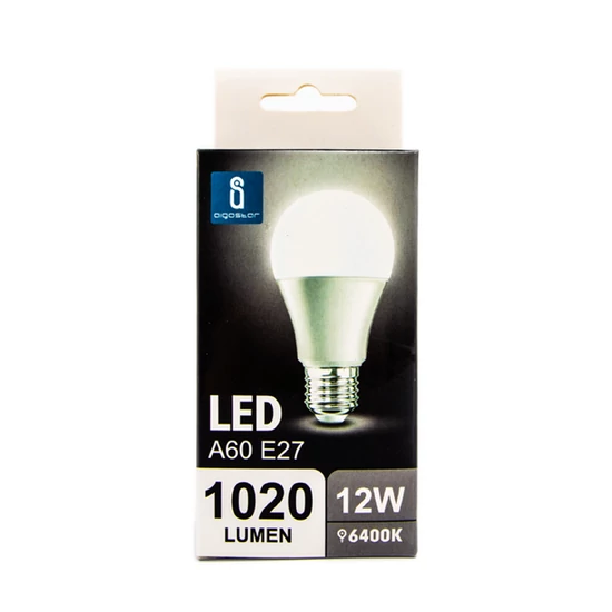 E27 12W LED körte égő 6500K hideg fehér