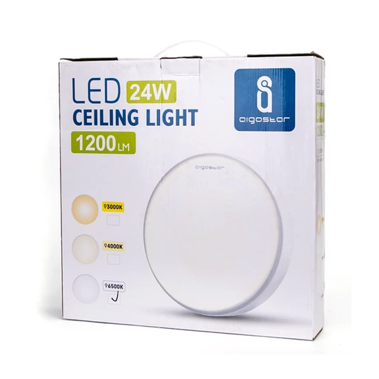 24W LED mennyezeti lámpa 6500K hideg fehér