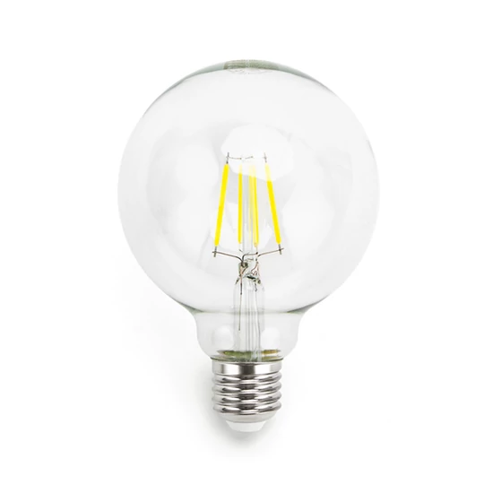 E27 6W LED Filament nagygyömb égő 6500K hideg fehér G95