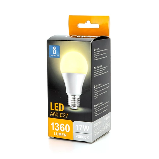 E27 17W LED Körte égő 3000K meleg fehér
