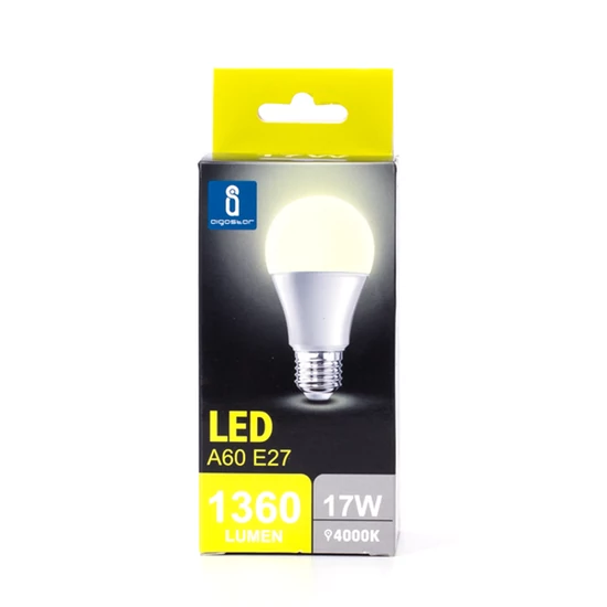 E27 17W LED égő 4000K természetes fehér A60