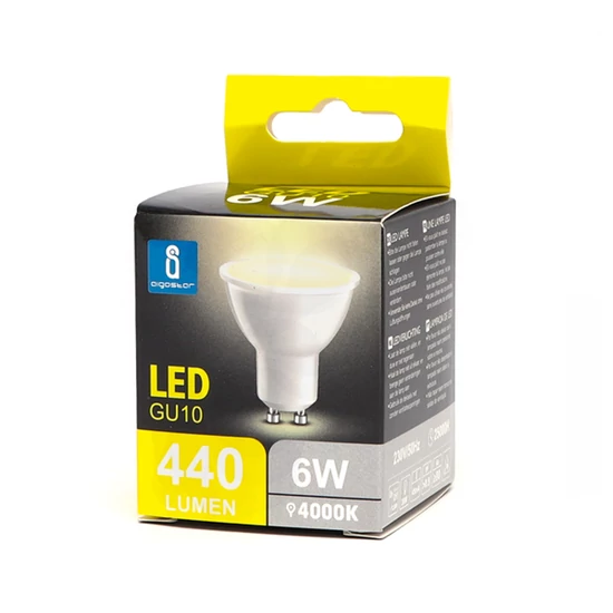 GU10 6W LED égő 4000K természetes fehér